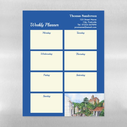 Weekly Planner Portmeirion North Wales Pen Ink Magnetic Dry Erase Sheet