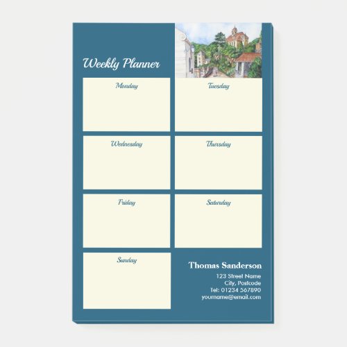 Weekly Planner Portmeirion North Wales Pen Ink Post_it Notes