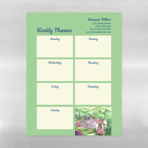 Weekly Planner Rydal Mount William Wordsworth Home Magnetic Dry Erase Sheet