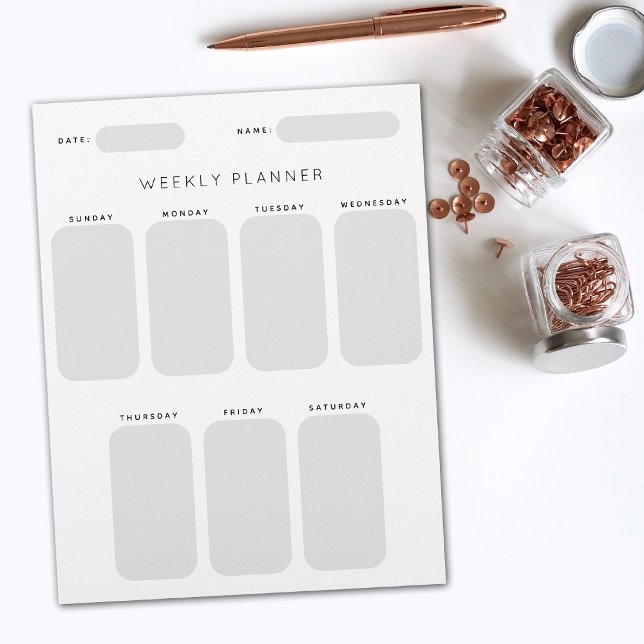 Weekly Planner Schedule Office Organization Letterhead (Creator Uploaded)