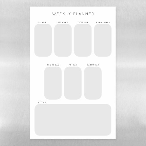Weekly Planner Schedule Office Organization  Magnetic Dry Erase Sheet