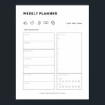 Weekly planner schedule to do list menu organizer poster<br><div class="desc">This weekly printable planner is perfect for those who want to set up and track their weekly schedule at home or in the office.</div>