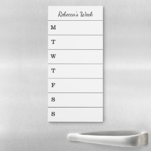 Weekly Planner Script Name To Do List Magnetic Notepad