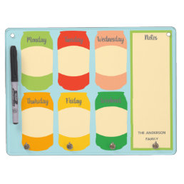 Weekly Planner Seltzer Cans Personalized Dry Erase Board With Keychain Holder