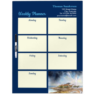 Weekly Planner St Marys Lighthouse Whitley Bay UK Dry Erase Board