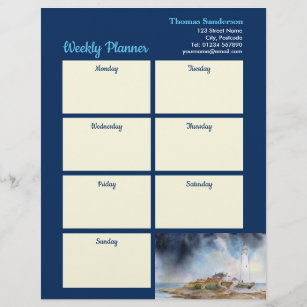 Weekly Planner St Marys Lighthouse Whitley Bay UK Letterhead