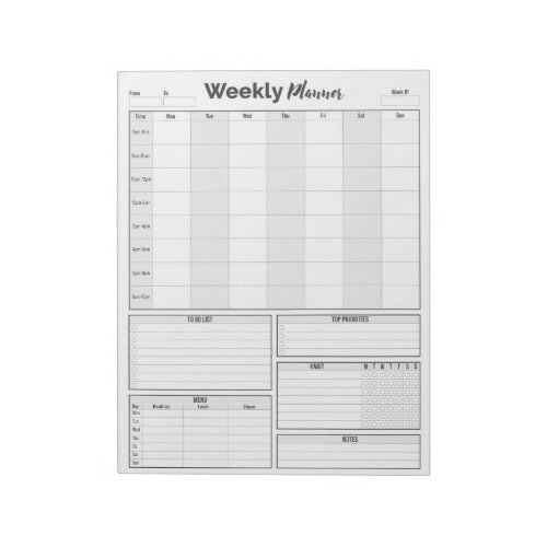 Weekly Planner  To_Do List Notepad