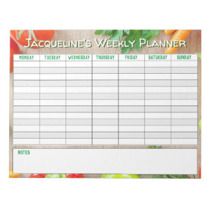 Weekly Planner to Personalise with Name Choice. Notepad