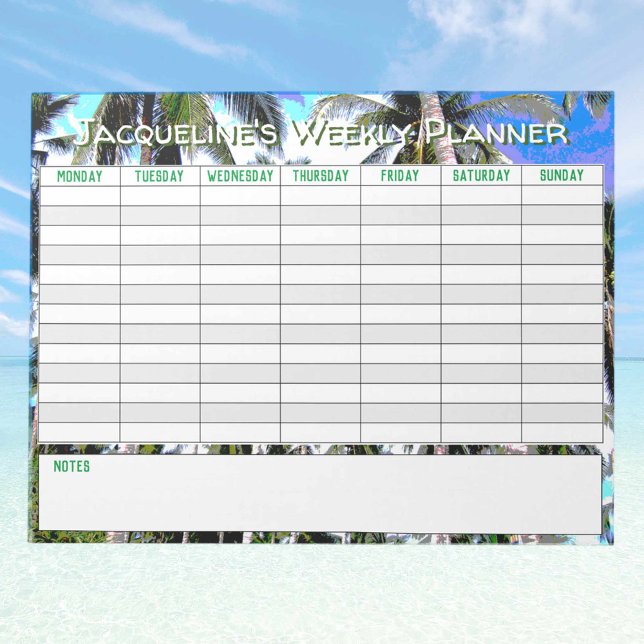 Weekly Planner to Personalise with Name Choice. Notepad (Creator Uploaded)