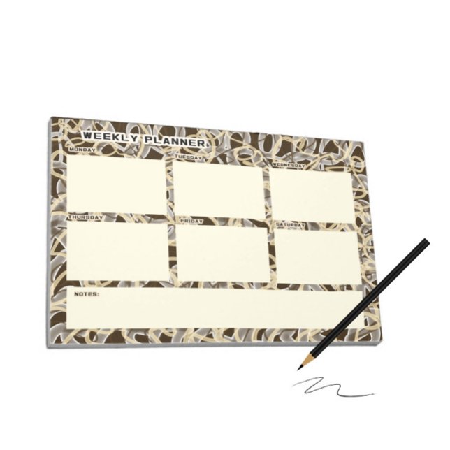 Weekly planner with chaotic lines notepad (Creator Uploaded)
