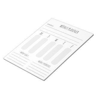 weekly planning notepad