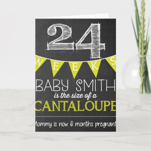 Weekly Pregnancy Countdown Chalkboard Sign Announcement