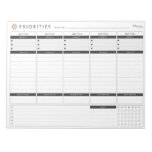 Weekly Priorities Planner Notepad at Zazzle