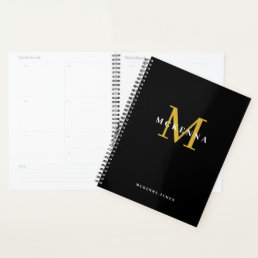 Weekly Professional Monthly Black Gold Business Planner