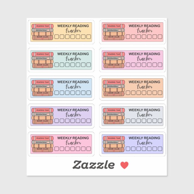 Weekly Reading Journal Tracker Bookish Planner  Sticker (Sheet)