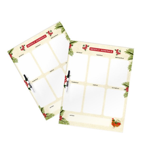 Weekly schedule  dry erase board (Creator Uploaded)