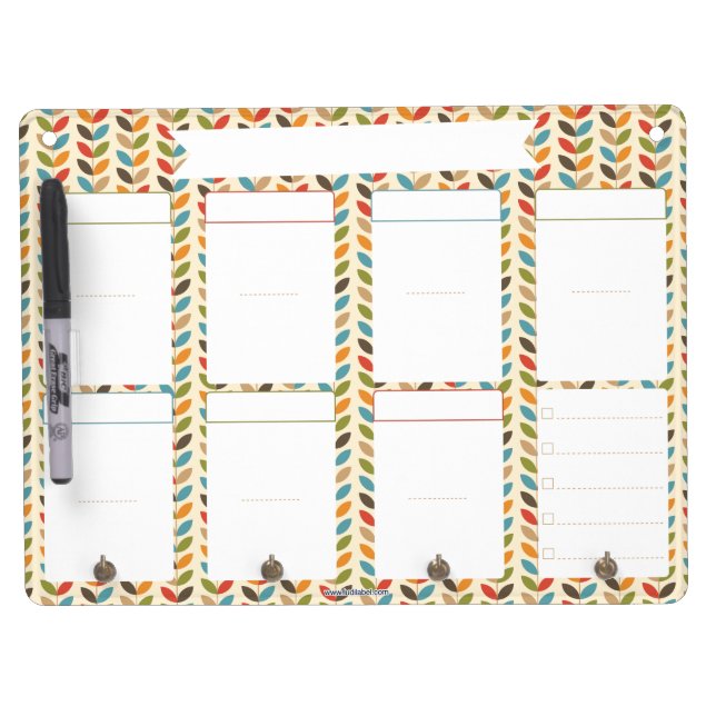 Weekly schedule erasable - Heko Dry Erase Board With Keychain Holder (Front)