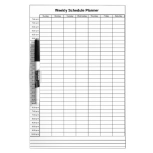 Weekly Schedule Planner Dry-Erase Board