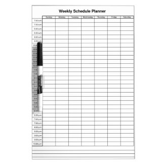 Weekly Schedule Planner Dry-Erase Board