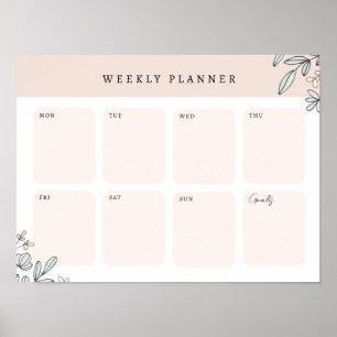 Weekly Schedule Planner Template Poster