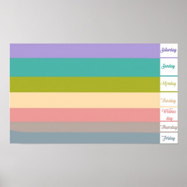 Weekly schedule poster (Front)