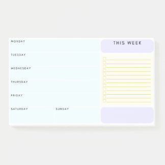 Weekly sticky note planner XL