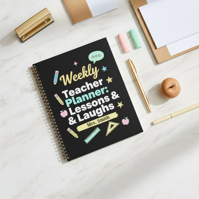 Weekly Teacher Planner: Lessons & Laughs  Planner (Creator Uploaded)