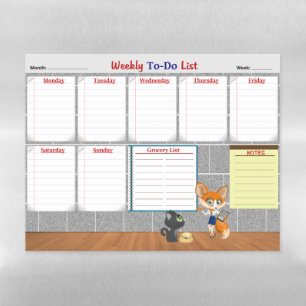 Weekly To-Do List Magnetic Dry Erase Sheet