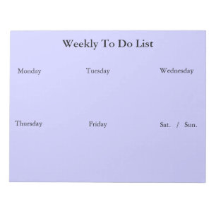 Weekly To Do List Notepad