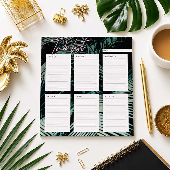 Weekly To Do List Notepad Tropical Planner (Creator Uploaded)