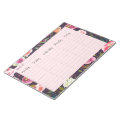 Weekly To do List Office Boho floral design Notepad | Zazzle
