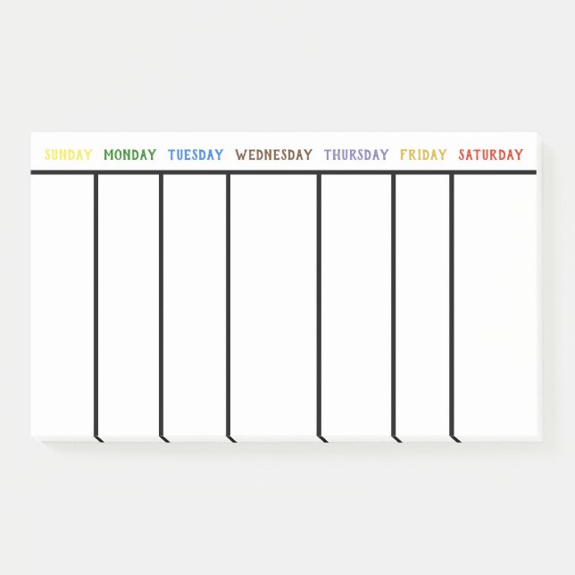 Weekly To-Do List Post-it Notes (Front)