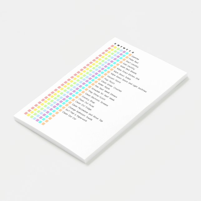 Weekly to-do list post-it notes (Angled)