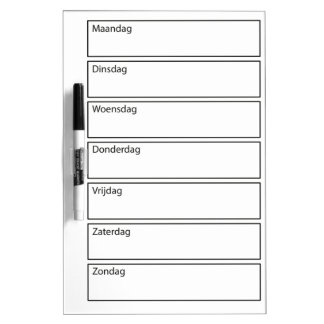Weekplanner Netherlands Dry-Erase Board