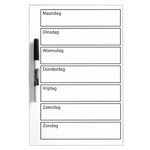 Weekplanner Netherlands Dry_Erase Board