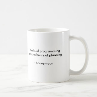 Weeks of programming coffee mug