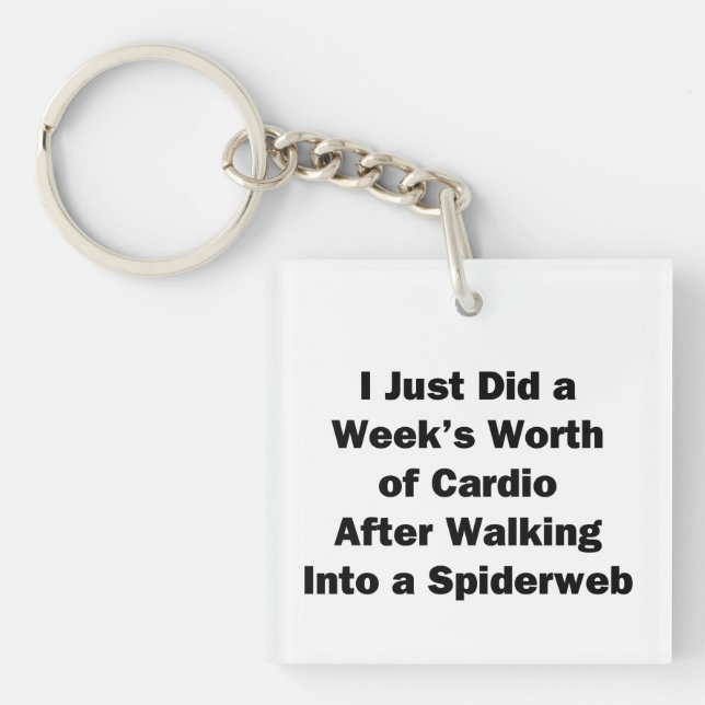 Week's Worth of Cardio Keychain (Front)