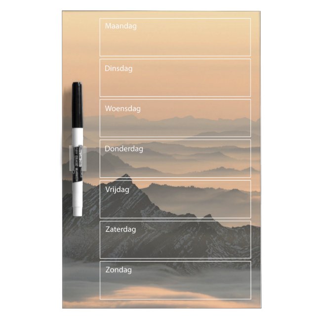 Weekscheduler Dry Erase Board (Front)