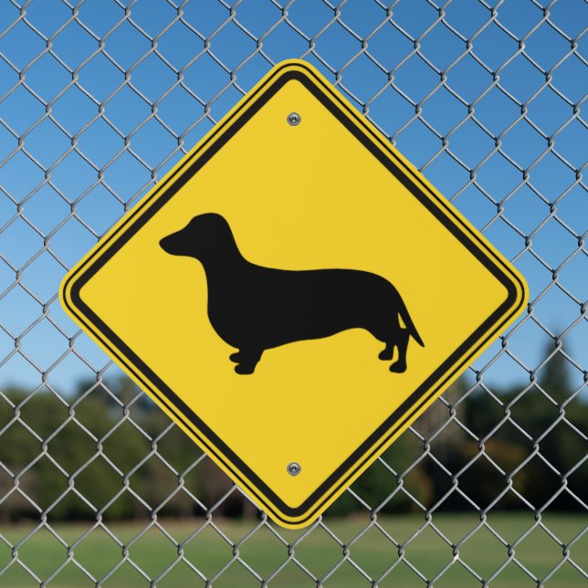 Weenie Crossing Metal Sign (In Situ(Fence))