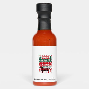 Weenie Dog Christmas Pajama Shirt Cute Weiner Ugly Hot Sauces
