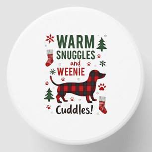 Weenie Dog Christmas Pajama Shirt Cute Weiner Ugly Mini Candle Favors