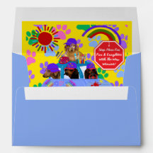 Weenie Dog Playground Envelopes