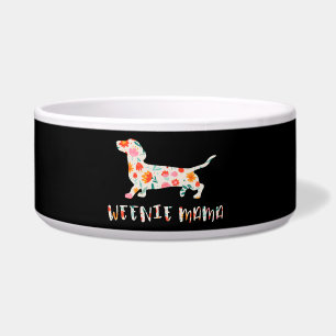 Weenie Mama Dachshund floral Bowl