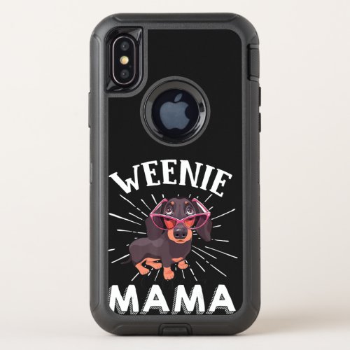 Weenie Mama Funny Dachshund Weiner Dog Lover Gift OtterBox Defender iPhone XS Case