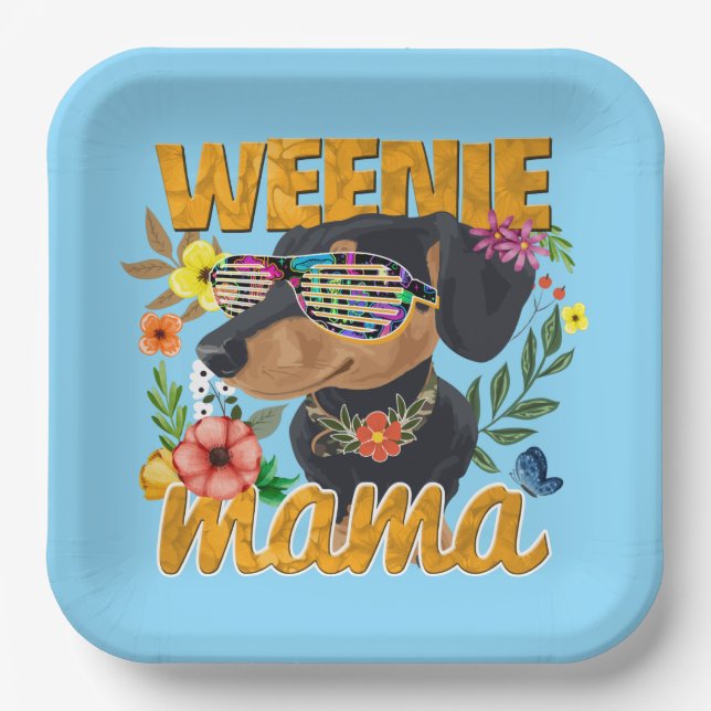 WEENIE MAMA PAPER PARTY PLATES (Front)