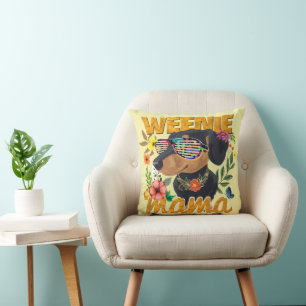 WEENIE MAMA THROW PILLOW