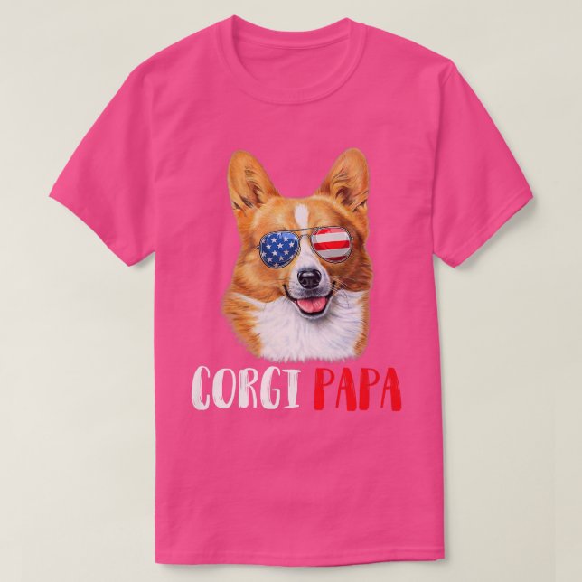Weenie Papa Corgi Dad Dog Corgi Lovers1491 T-Shirt (Design Front)