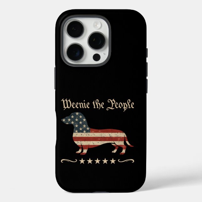 Weenie The People Dachshund 4th Of July Case-Mate iPhone Case (Back)