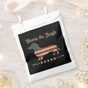 Weenie The People Dachshund 4th Of July Favor Bag