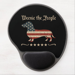 Weenie The People Dachshund 4th Of July Gel Mouse Pad